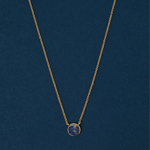 Real Gold Plated Birthstone Pendant Necklace - September
