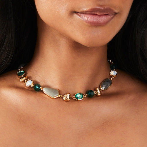 Accessorize London Women Multi Mixed Stone Collar Necklace
