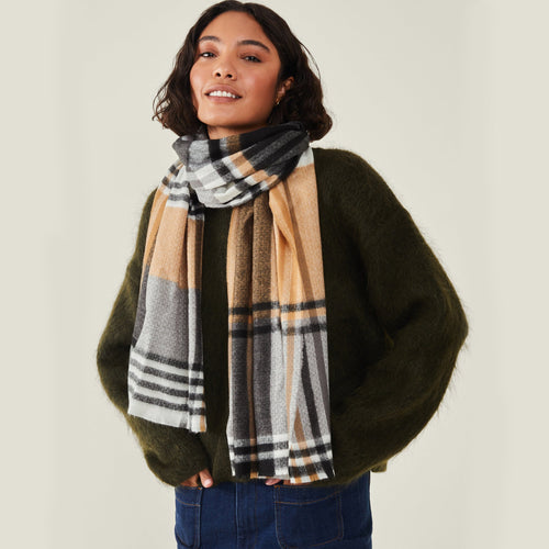 Check Blanket Scarf Multi