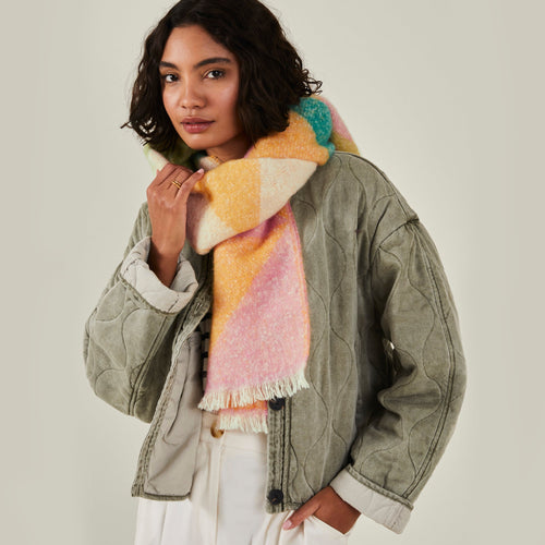 Woven Geometric Print Scarf