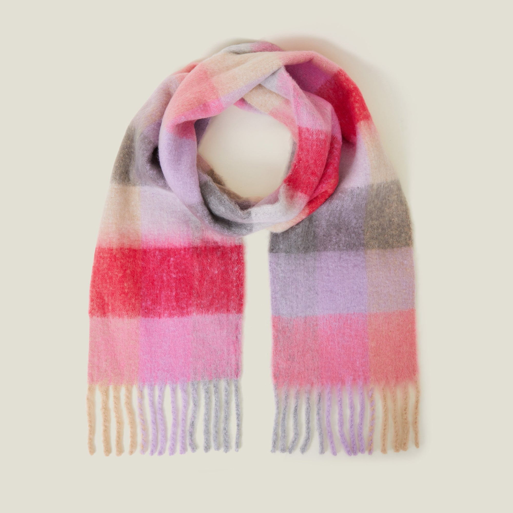 Super Soft Pastel Stripe Blanket Scarf - Main Image