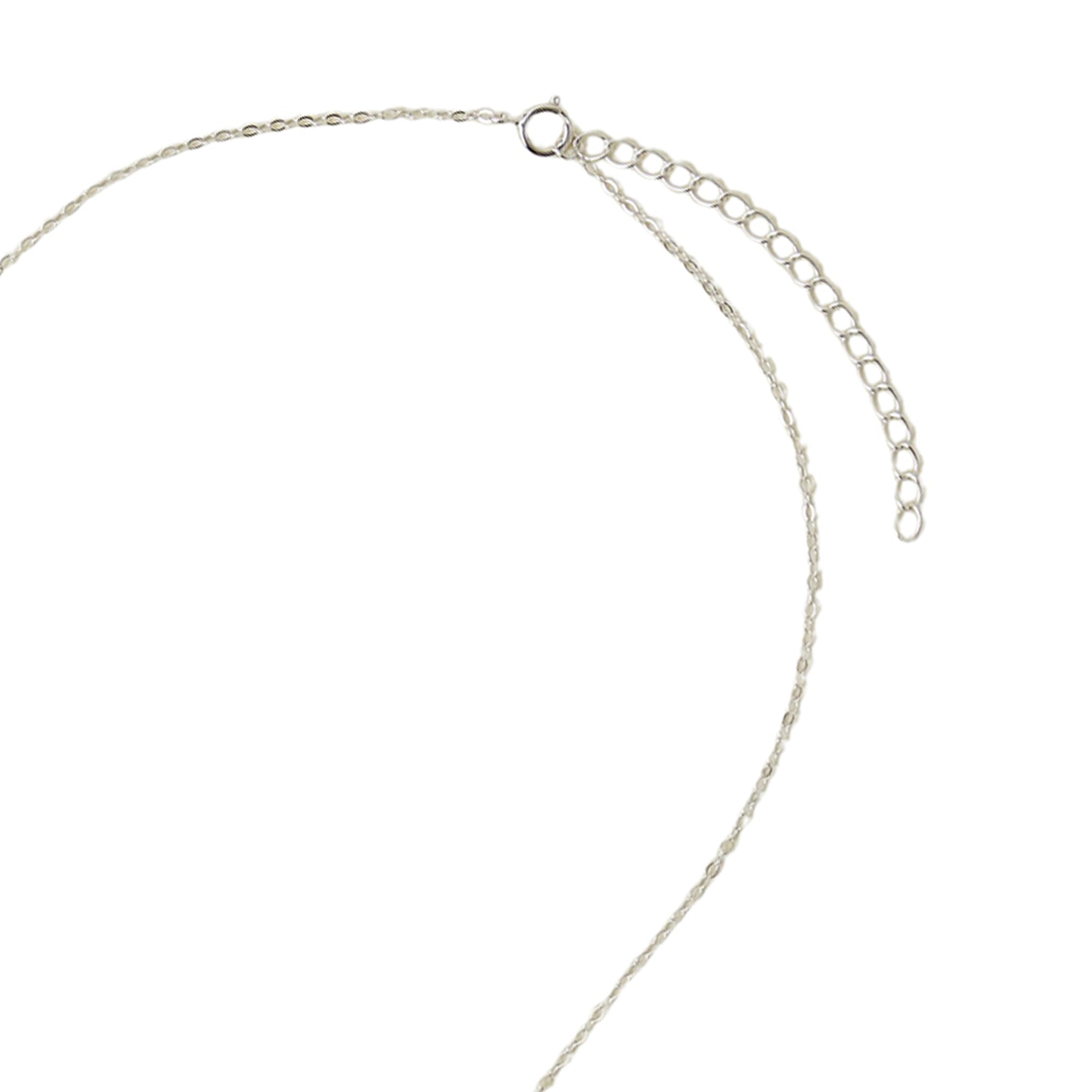 925 Sterling Silver Cubic Zirconia Dangling Initial Necklace - Choose Your Letter & Chain Length