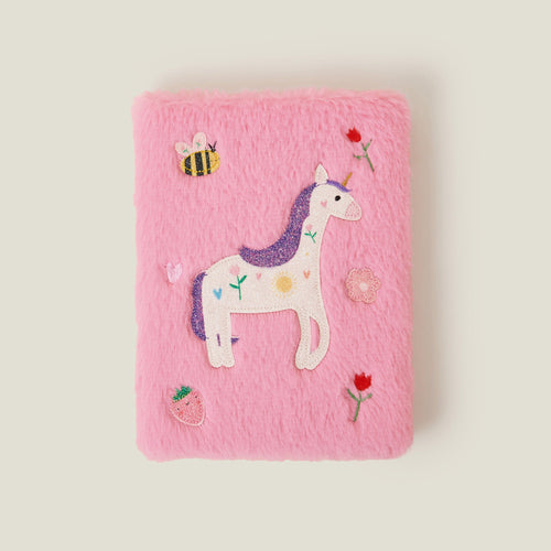Faux Fur Unicorn A5 Notebook