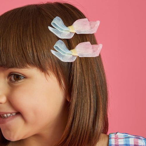 Multi Ombre Bow Hair Clips