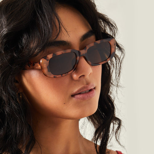 Tort Narrow Tortoiseshell Rectangle Sunglasses