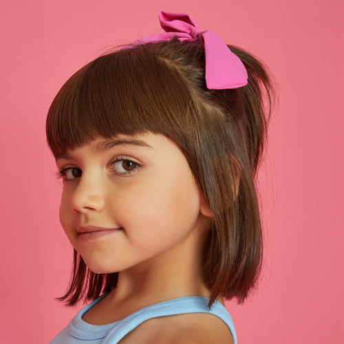 Pink Bow Mini Hair Scrunchie