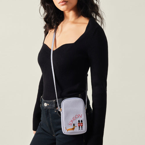 Purple London Sausage Dog Phone