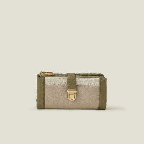 Green Push Lock Wallet