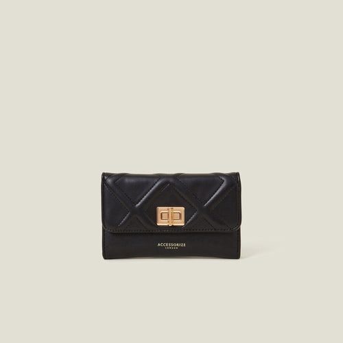 Black Diamond Quilted Purse