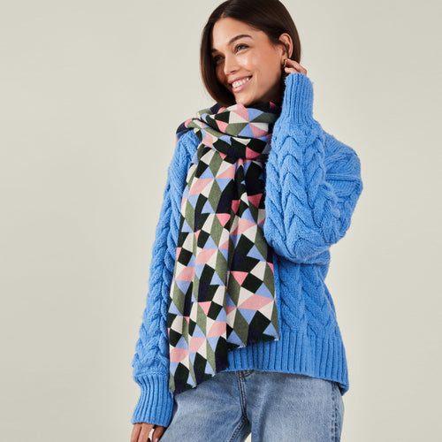 Multi Geometric Blanket Scarf Multi