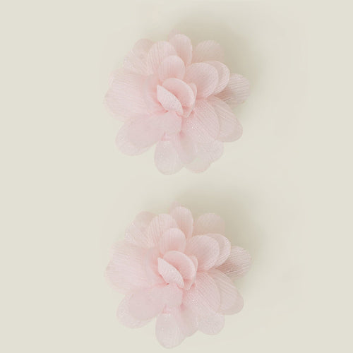 Pink 2-Pack Glitter Corsage Hair Clips Pink