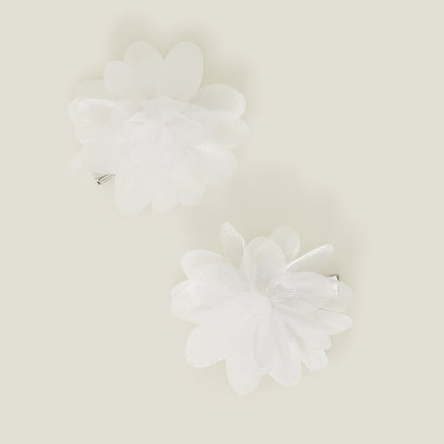 White 2-Pack Glitter Corsage Hair Clips Ivory