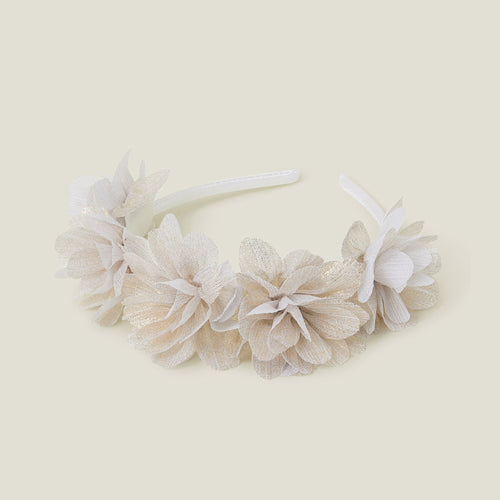 Golden Corsage Flower Crown Hairband