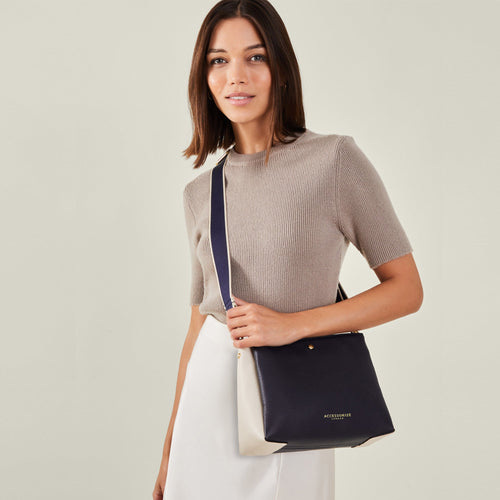 Colour Block Triple Compartment Sling Bag