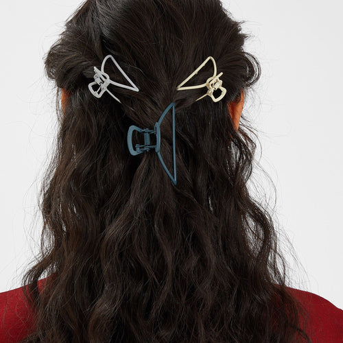 Multi Matte Claw Clips Set of  3