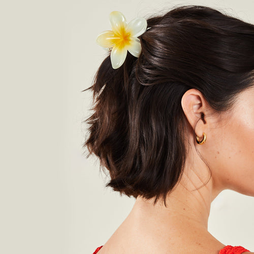 Yellow Flower Claw Hair Clip