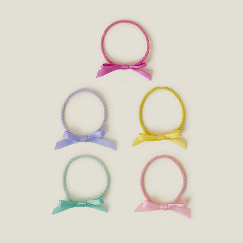 Multi 5-Pack Satin Bow Hair Bands
