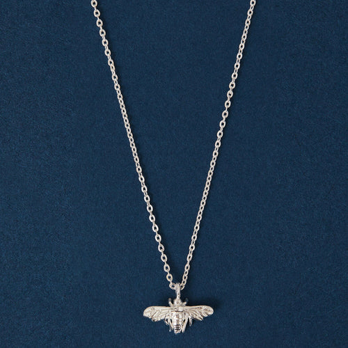 Sterling Silver-Plated Bee Pendant