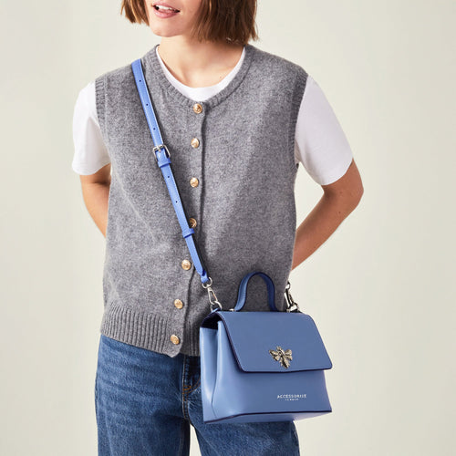 Blue Bee Faux Leather Handbag