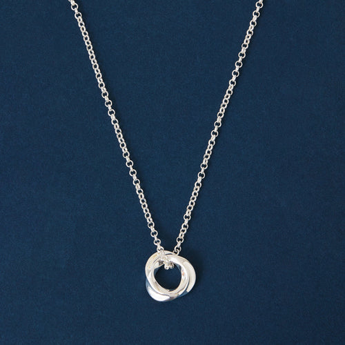 Sterling Silver-Plated Chunky Pendant Necklace