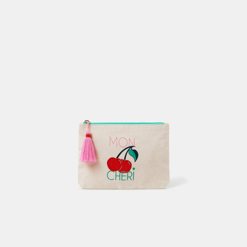 Cream Mon Cheri Pouch