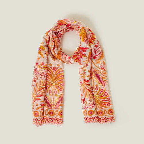 Multi Lightweight Palm Print Scarf