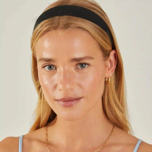 Thick Denim Headband Black