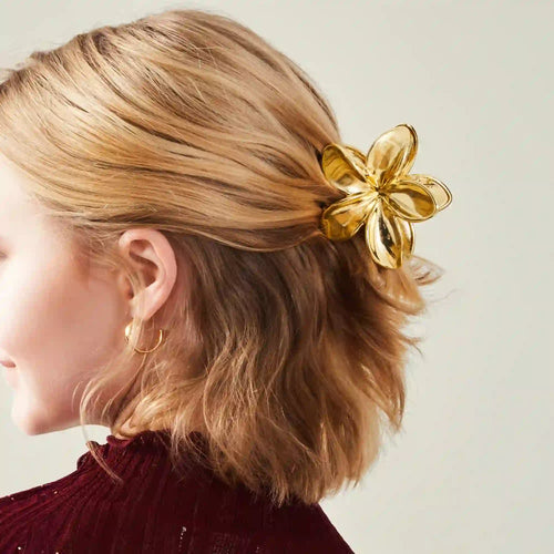 Tropical Flower Metal Claw Clip