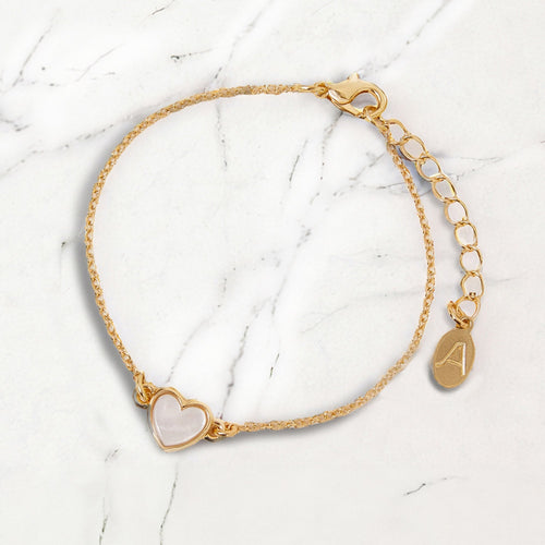 Moonstone Heart Bracelet