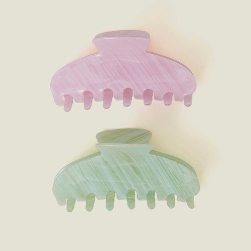 Multi Stripe Claw Clips Set Of 2