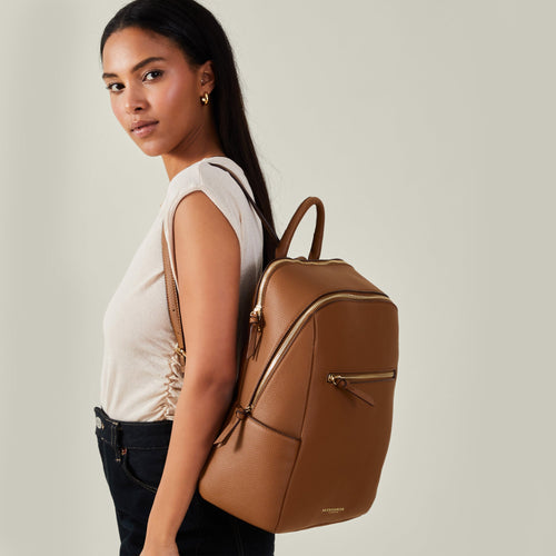 Brown Smart Zip Around Backpack
