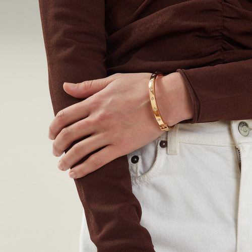 Gold Cellestial Gem Bangle