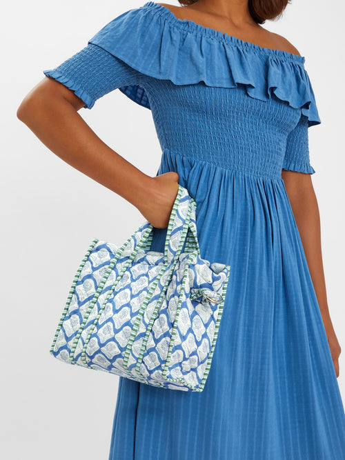 Small Dandelion Print Quilted Tote Bag