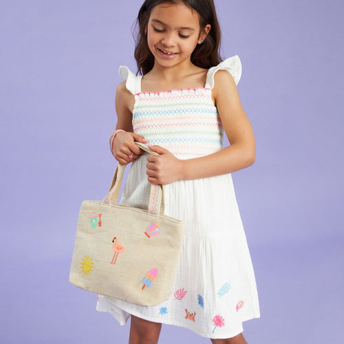 Embroidered Shopper Bag