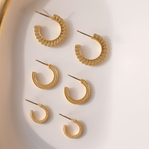 Gold Western Hoop Pack of 3