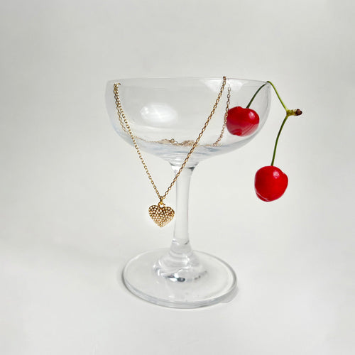 Boxed Pavé Heart Pendant Necklace Gold