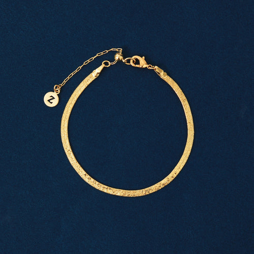 14k Real Gold Plated Omega Chain Bracelet