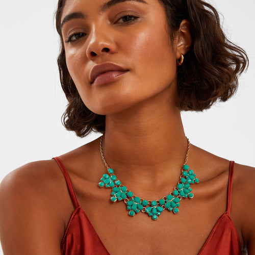 Stone Statement Necklace Green
