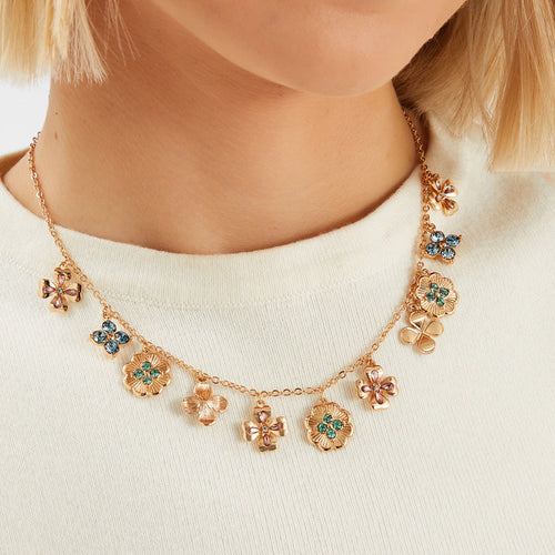 Gold Clover Charm Necklace