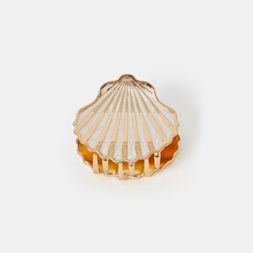 Gold Metal Shell Claw Hair Clips