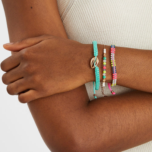 Multi Brights Shell Bracelet Set of 3