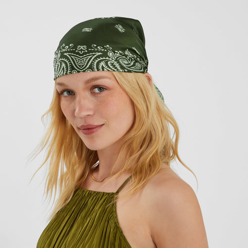 Square Satin Paisley Bandana Scarf