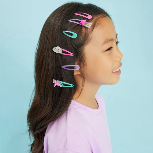 Kids Girls Unicorn Hair Clips Set Of 6