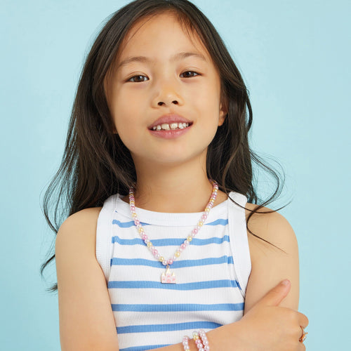 Kids Girls Princess Charm Necklace And Ring Set