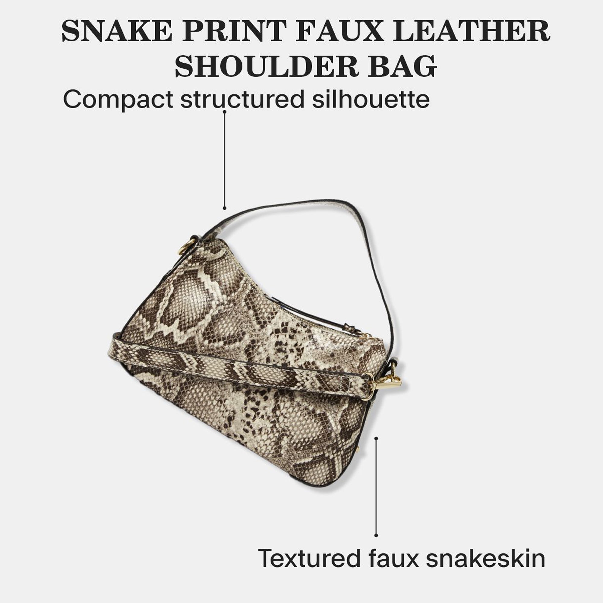 Snake Print Curved Handheld