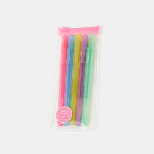 Kids Girls Glitter Gel Pens Set Of 5