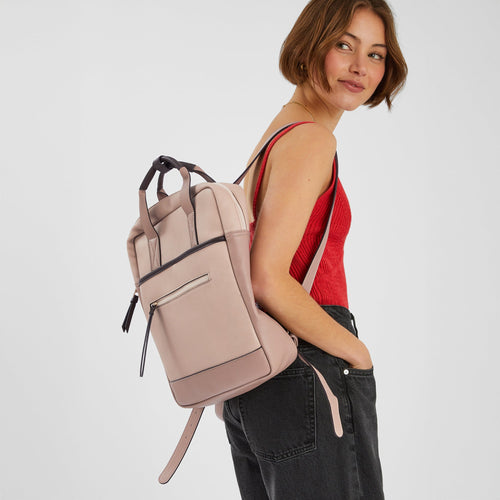 Pink Backpack Top Handle  Fits Upto 13 inch laptop