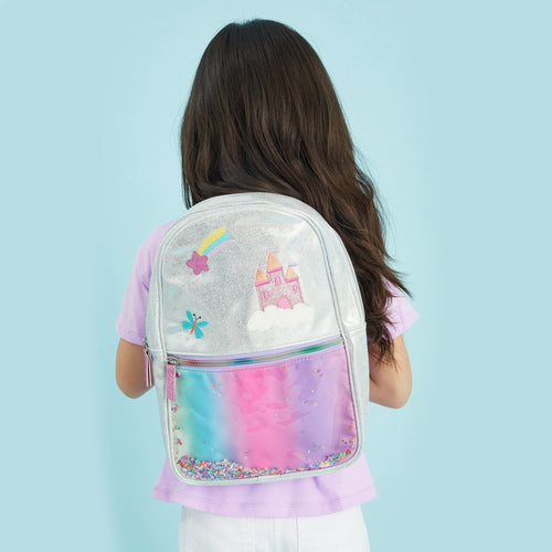 Kids Girls Rainbow Butterfly Glitter Backpack