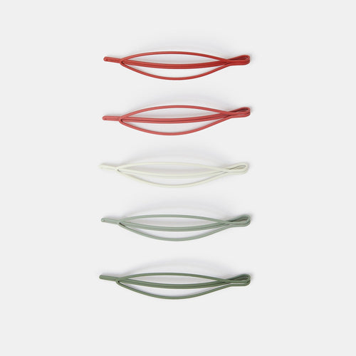 Oval Hair Slides 5 Pack