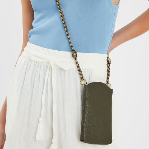 Green Cord Strap Phone Bag